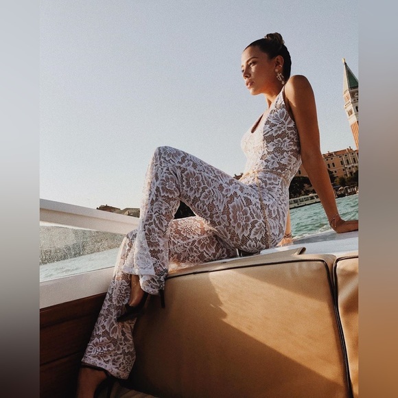 GUESS Riona Lace Jumpsuit - Picture 3 of 5